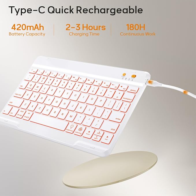 Keyboard Case for iPad 9th/8th/7th Generation-10.2 inch 2021/2020/2019 - Image 3