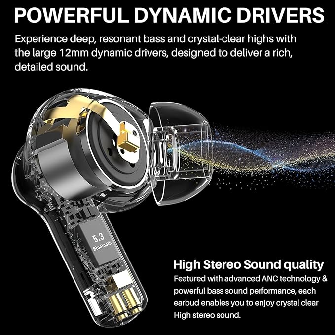 TOZO NC3 Hybrid Active Noise Cancelling Wireless Earbuds - Image 8