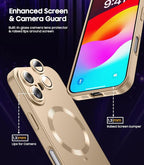 Magnetic for iPhone 16 Plus Case Slim Soft Silicone Bumper Shockproof Metallic - Image 4