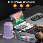 AiJoy Flat Plug Power Strip Tower - Image 2