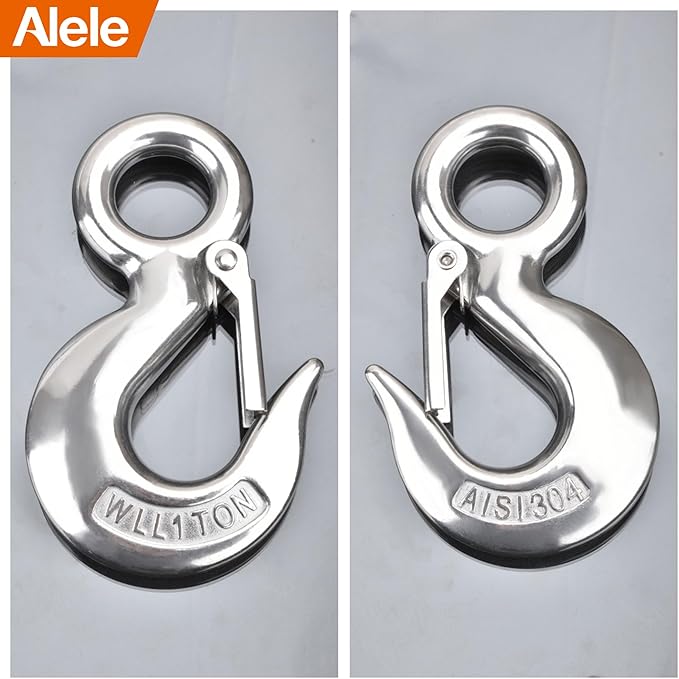 Alele Grab Hooks, 1T Crane Scale, Slip Hooks, Stainless Steel Lifting Hook - Image 4