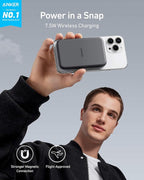 Anker 621 Magnetic Portable Charger, 000mAh Wireless Power Bank - Image 2