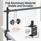JUSMO LS15 Desk Overhead Camera Mount Rig Top-Down Shots, Professional Aluminum - Image 2