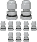 10 Pcs 1/4" NPT Nylon Cable Glands, IP68 Waterproof Adjustable Cord Grip Cable by Bonsicoky
