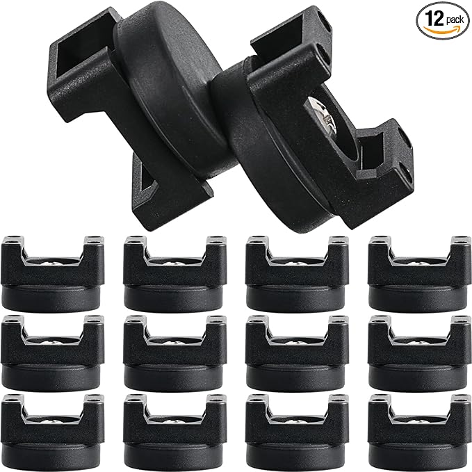Yookeer 12 Pcs Magnetic Zip Tie Mount Base Black Magnetic Cable Clips Wire by Yookeer