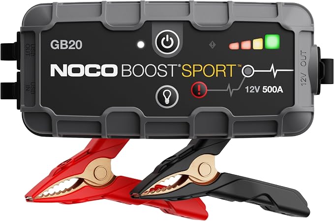 NOCO Boost GB20: 500A UltraSafe Jump Starter – 12V Lithium Battery Booster Pack by NOCO