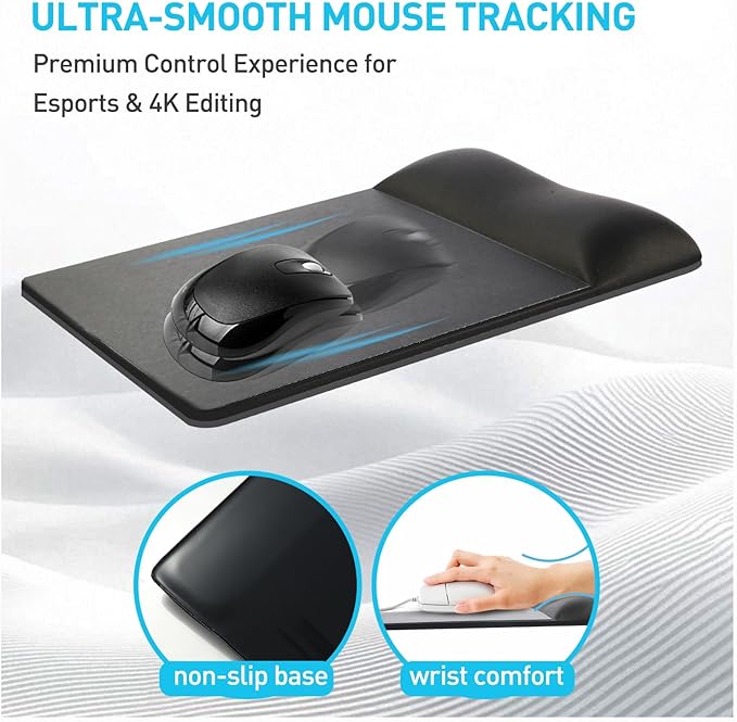univo colors Design-Wave Wrist Rest Mouce Pad, PE Mouse Sliding - Image 4
