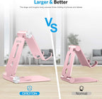 OMOTON Foldable Cell Phone Stand, C4 Portable Aluminum Phone Holder, Adjustable - Image 2