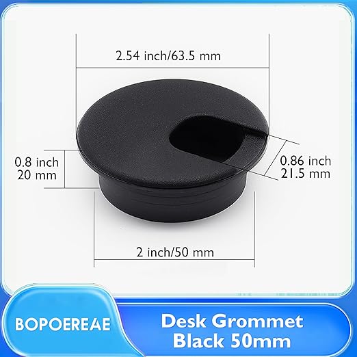 Desk Grommet 2", Desk Cord Hole Cover, Cable Grommet ABS Plastic, Desk Hole - Image 8