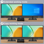 DEMEXBOOK HDMI KVM Switch 2 Monitors 2 Computers 8K@60Hz 4K@120Hz, - Image 7