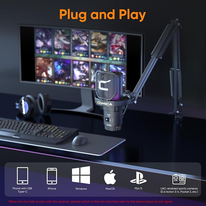 COMICA EJoy Uni USB Condenser Gaming - Image 6