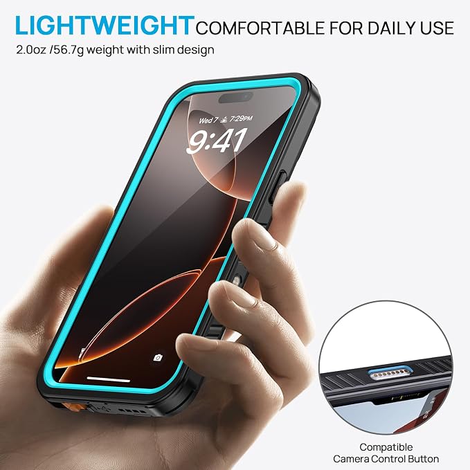 Lanhiem for iPhone 16 Pro Max Case, IP68 Waterproof Dustproof Shockproof Cases - Image 4