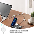 8 Pack Magnetic Cable Clip Organizer Cord Holder, Picozon Adhesive Cable - Image 3