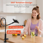 Gooseneck Kindle Holder for Reading in Bed, 360° Adjustable Cell Phone Stand - Image 4