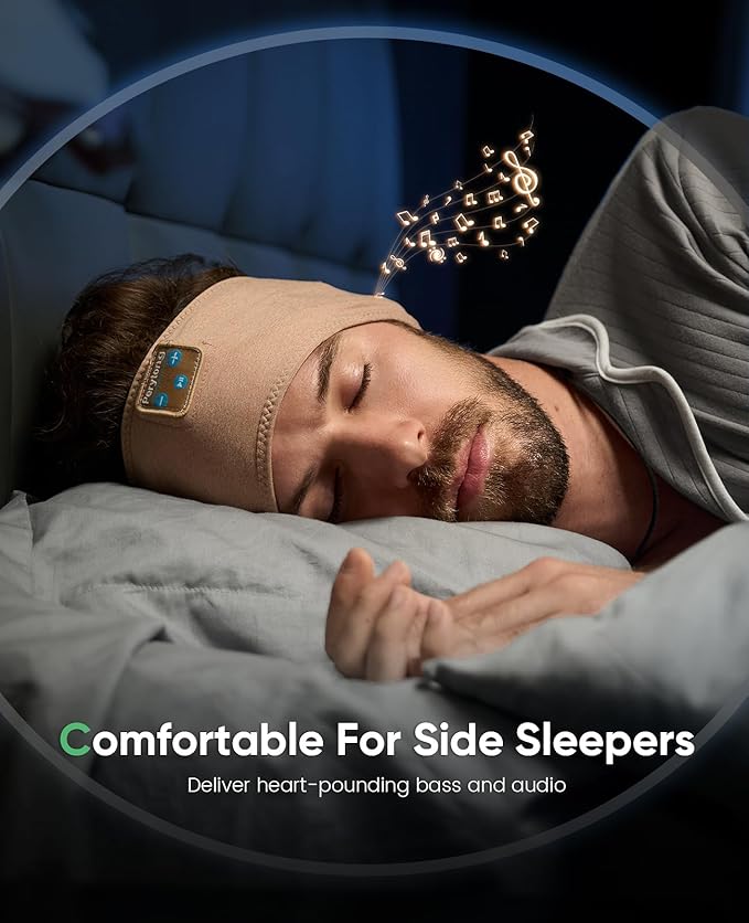 Perytong Sleep Headphones Bluetooth Headband Headphones, Headphone Band - Image 4