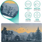 Mountain Gaming Mouse Pad 31.5x11.8 Inch Forest Large Mousepad Extended Grey - Image 5