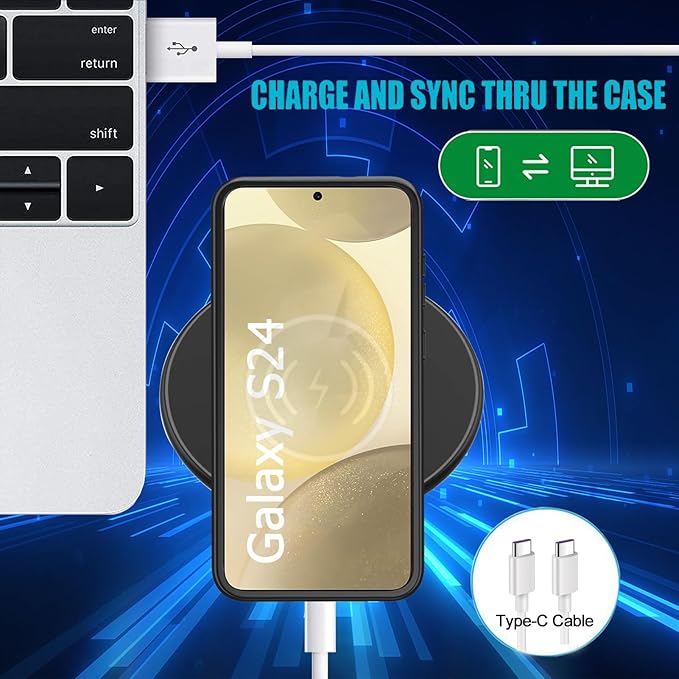 Battery Case for Galaxy S24, Slim Portable Protective Fast Charging Case Backup - Image 6