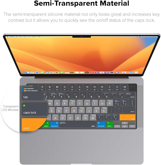 JCPal MacOS Shortcut Guide Keyboard Cover - Image 4