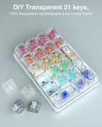 SOLAKAKA K21 RGB Backlit Tri-Mode Transparent Wireless Mechanical Number Pad - Image 5