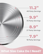 Kootek Aluminium Alloy Revolving Cake Stand 12 Inch Rotating Cake Turntable - Image 3