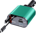 Retractable Car Phone Charger, 4 in 1 Fast Charge Car Phone Charger by Mifanstech