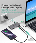 Docking Station, USB C Hub UtechSmart 12 in 1 USB C Dock Triple Display - Image 5