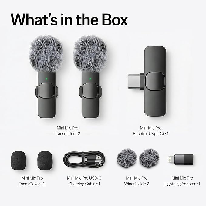 Mini Mic Pro – #1 Microphone for iPhone & Android, Wireless Mini Microphone - Image 6