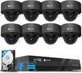 4COVR 4K Security Camera System, 8X 8MP IK10 Vandal-Proof IP67 Dome PoE IP by 4COVR