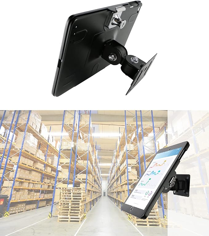 On Wall Mount Bracket for iPad 9.7", Anti-Theft Lock, Rotate Design - Image 4