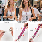 3-in-1 Adjustable Phone Lanyard Crossbody Cell Phone Neck Strap Universal - Image 6