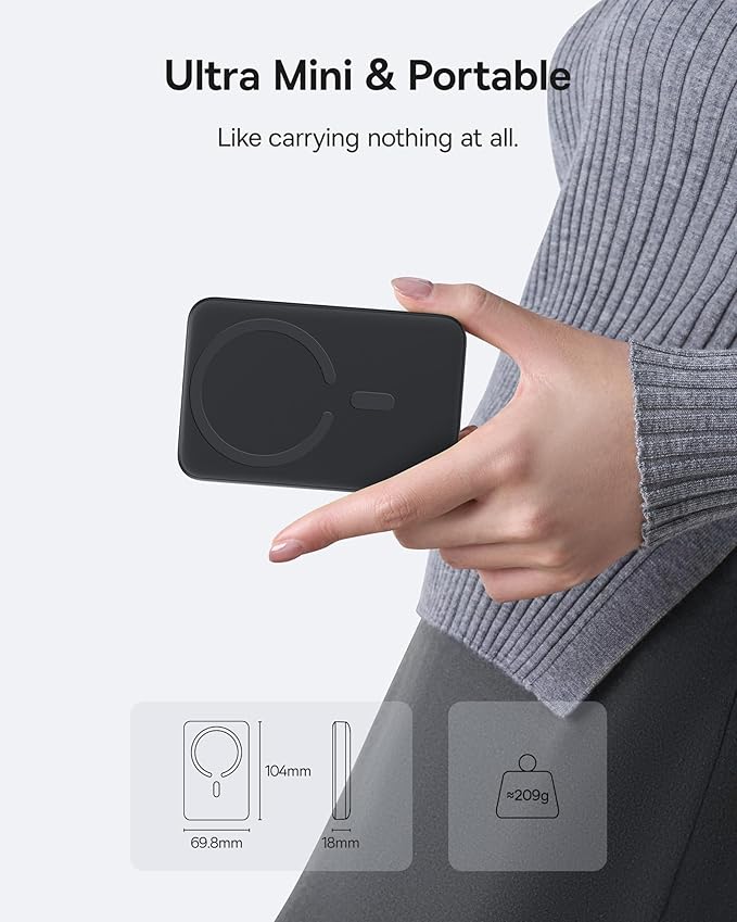 Baseus for MagSafe Portable Charger, 10000mAh Wireless Magnetic Power Bank - Image 4