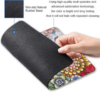 Mouse Pad, Abstract Floral Mouse Pad, Premium-Textured Computer Mouse Mat - Image 2