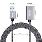 BENFEI USB 3.0 Extension Cable 6.6 Feet, Nylon Braided Compatible - Image 8