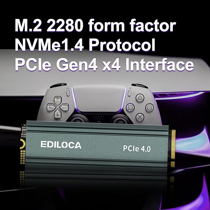 1TB M2 NVME SSD with Heatsink - Image 2