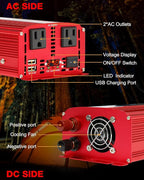 LVYUAN 1500W Car Power Inverter 24V to 110V DC to AC - Image 2