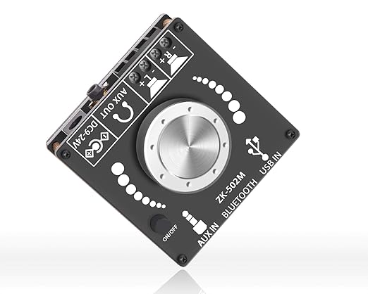 Mini Bluetooth Amplifier 50W+50W Dual Channel Stereo Power Output, DC 12V by DAMGOO