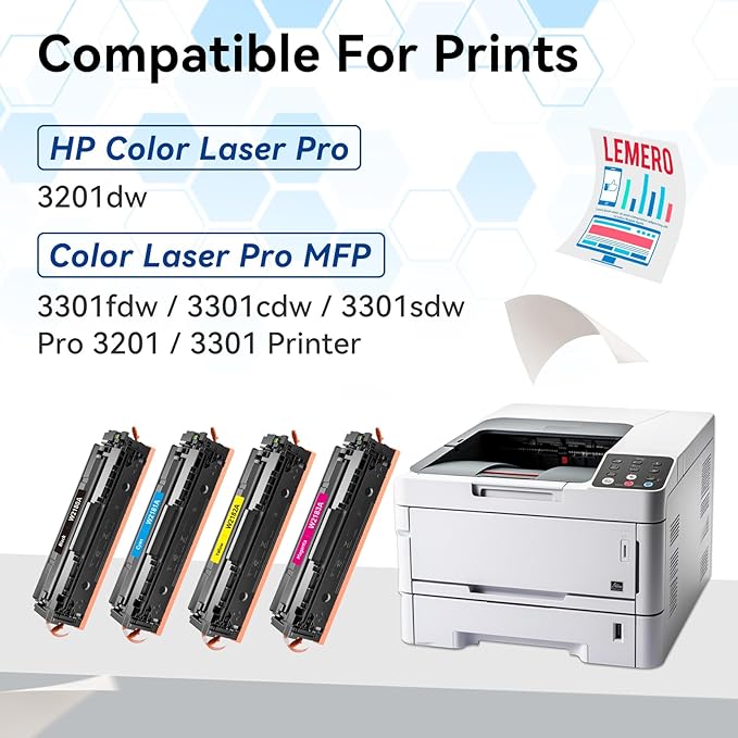 LEMERO 218A Toner Cartridges 4 Pack 218X Compatible Replacement - Image 3