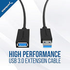 SABRENT 22AWG USB 3.0 Extension Cable A Male to A Female 6 Feet - Image 2