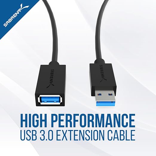 SABRENT 22AWG USB 3.0 Extension Cable A Male to A Female 3 Feet - Image 2