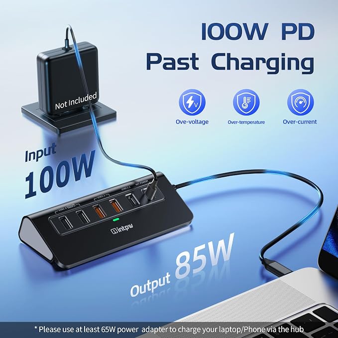 USB C Hub Ethernet, 10Gbps USB C Docking Station 10-in-1 - Image 6