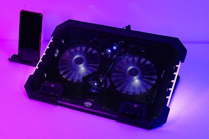RGB Gaming Laptop Cooling Pad 17-12Inch 4FansFit Apple MacBook Laptop Fan by KEROLFFU