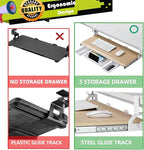 ETHU Keyboard Tray Under Desk, Ergonomic Corner Keyboard Tray - Image 4
