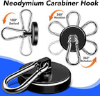 LOVIMAG Strong Magnets with Hooks, 200LBS+ Heavy Duty Magnets with Epoxy Coating - Image 5