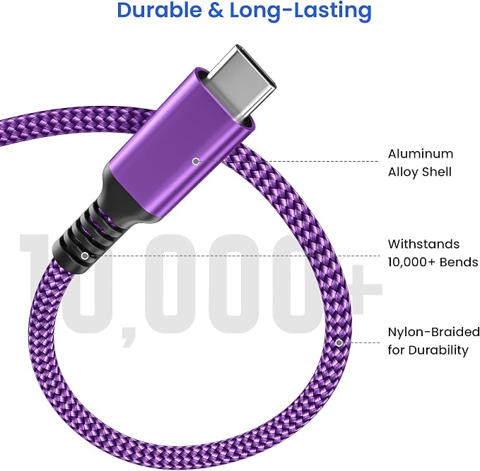 Elebase USB Type C to C 100W Cable 10FT - Image 6