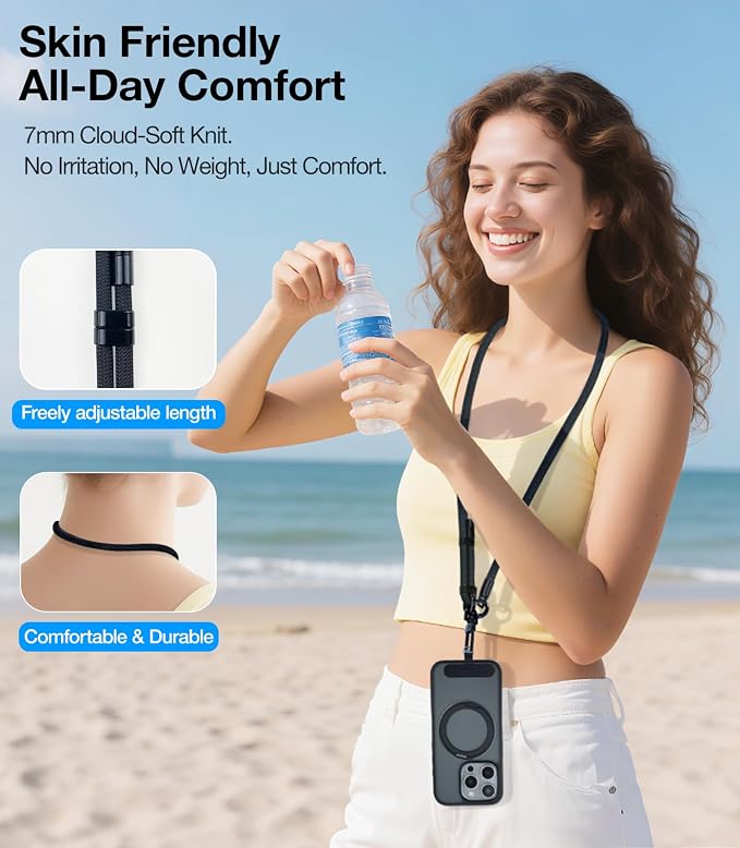Phone Lanyard Crossbody, 3-in-1 Neck Strap& Wrist Strap, Adjustable Anti-Theft - Image 5