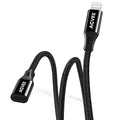 AGVEE 4 inch Lightning Extension Cable, Braided Female to Male Extender Full by AGVEE
