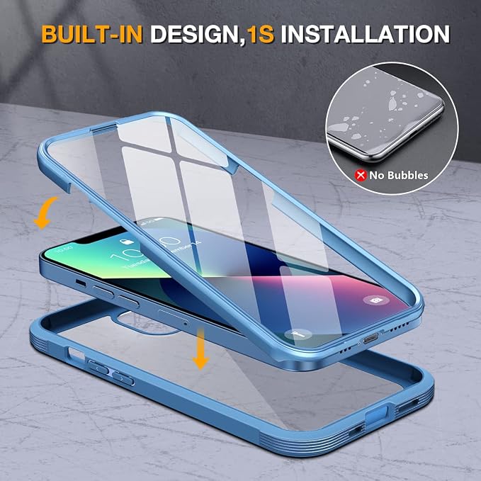 Miracase Compatible with iPhone 13 case 6.1 inch, 2023 Upgrade Full-Body Glass - Image 2