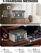 Portable Power Station 700W, 577Wh Solar Generator Surge 1000W Pure Sine Wave - Image 8