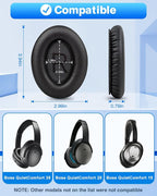 Link Dream Ear Pads for Bose Quiet Comfort 35 Soft Protein Leather Replacement - Image 2