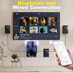 1000W Surround System 5 Wired Satellite Audio Speakers 8 inch Subwoofer 5.1/2.1 - Image 4